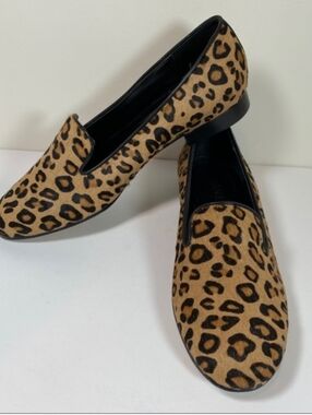 Vaneli Leopard Print Calf Hair Loafers